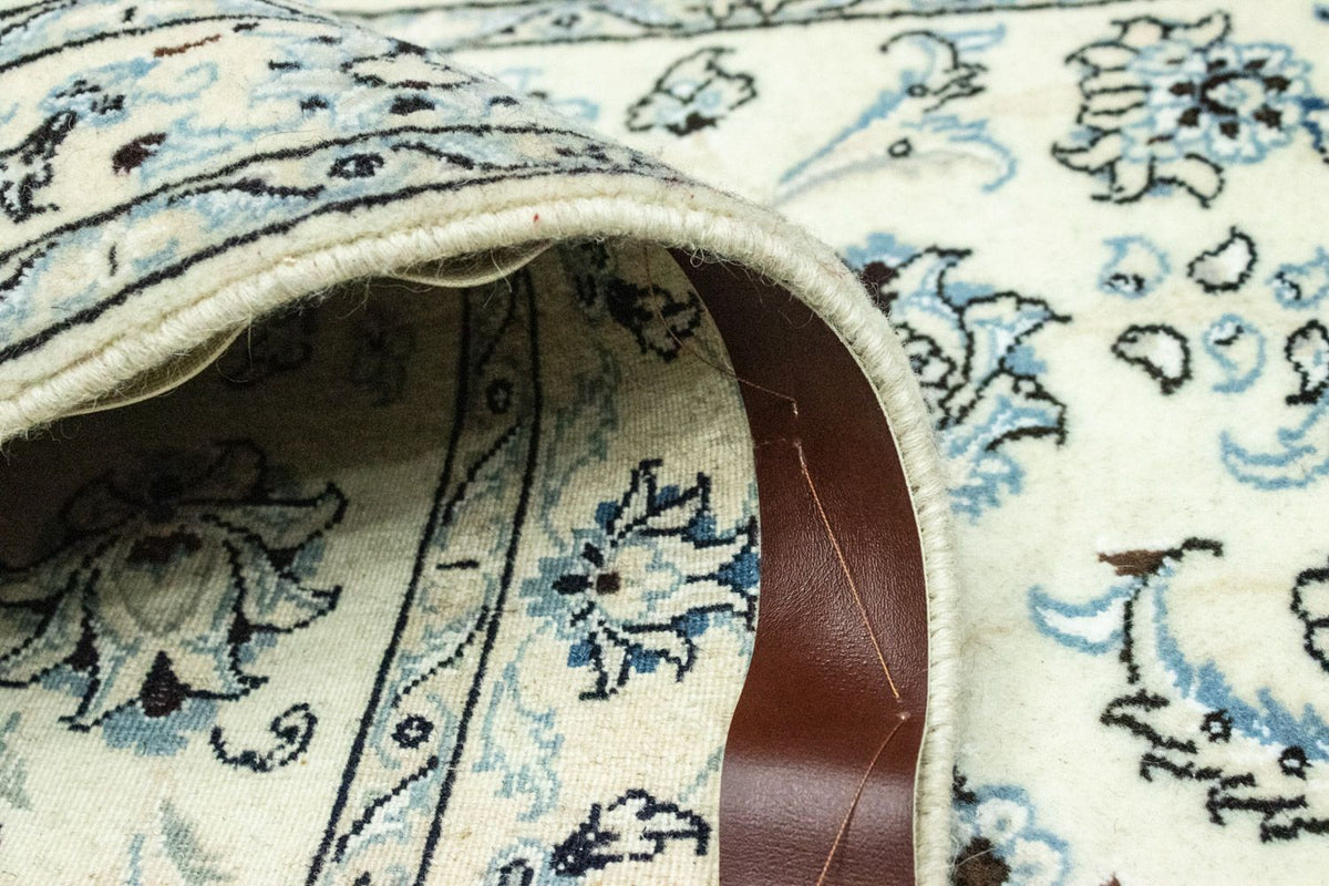 Tapis de couloir Tapis persan - Nain - Royal - 295 x 90 cm - blanc naturel