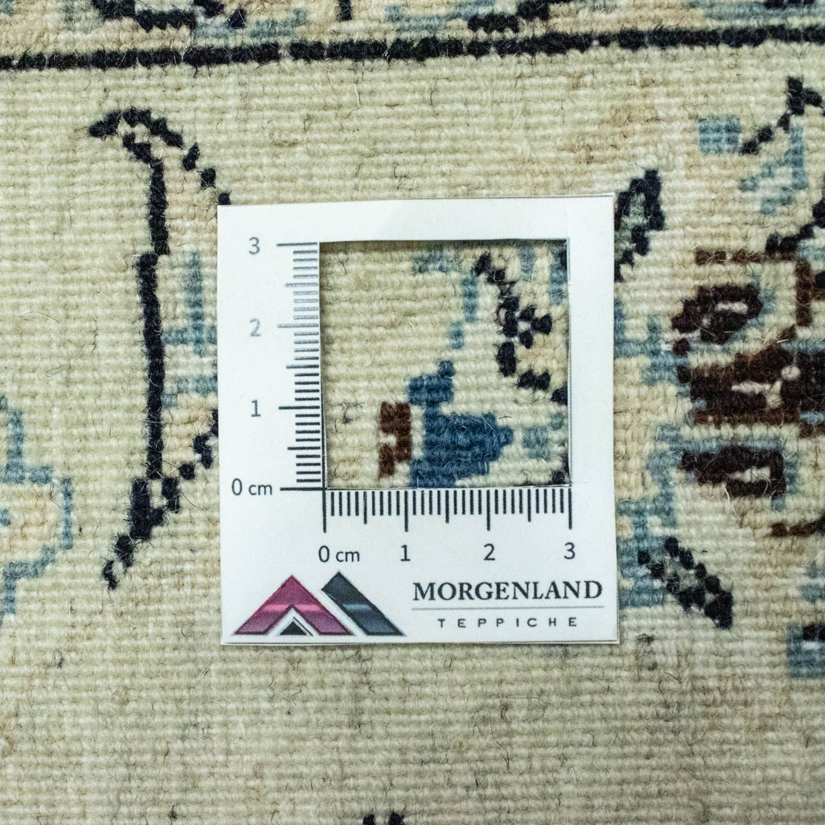 Tapis de couloir Tapis persan - Nain - Royal - 295 x 90 cm - blanc naturel