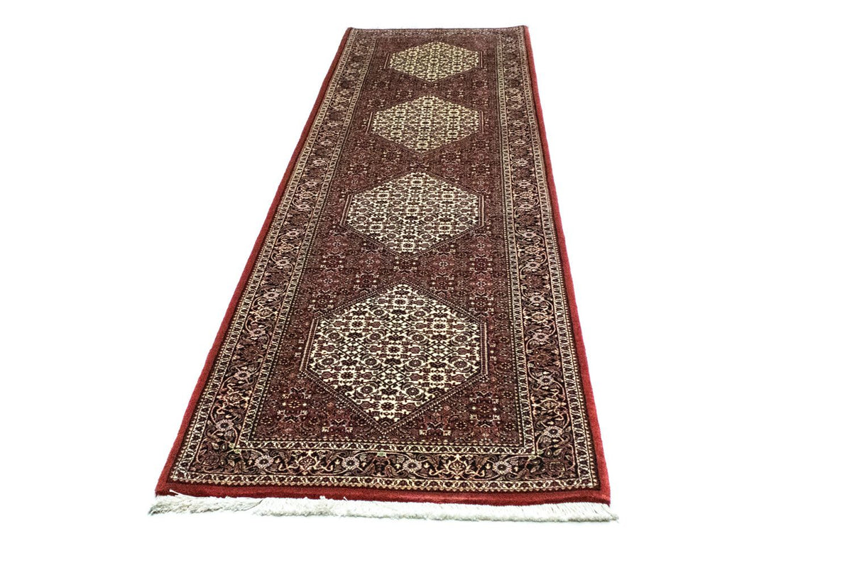 Tapis de couloir Tapis persan - Bidjar - 317 x 88 cm - rouge