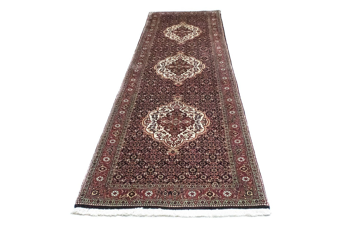 Tapis de couloir Tapis persan - Bidjar - 309 x 80 cm - bleu