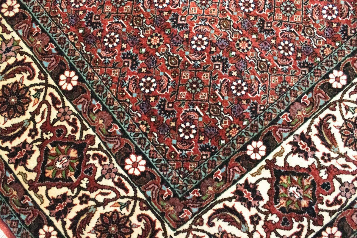 Tapis persan - Bidjar carré - 210 x 203 cm - rouge