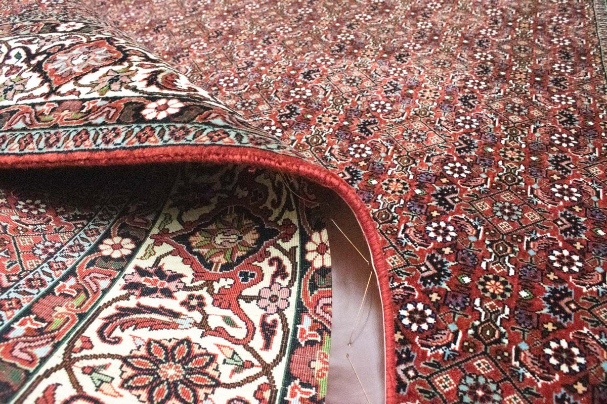 Tapis persan - Bidjar carré - 210 x 203 cm - rouge
