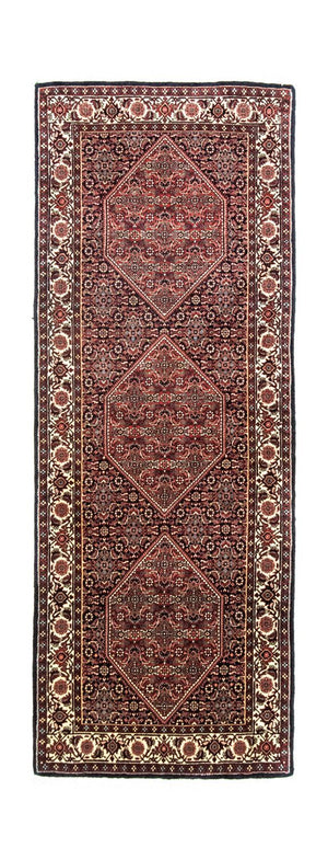 Tapis de couloir Tapis persan - Bidjar - 200 x 75 cm - rouge