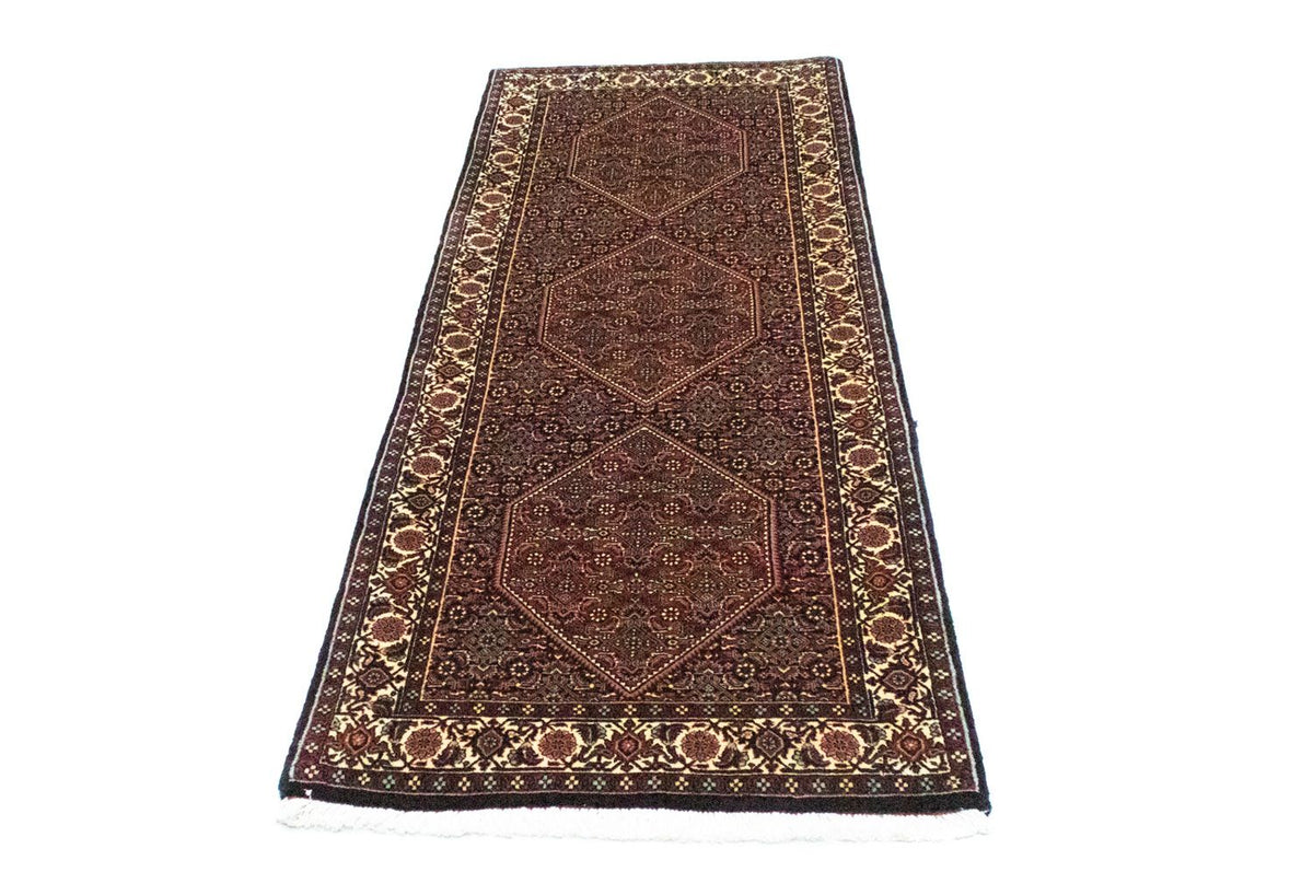 Tapis de couloir Tapis persan - Bidjar - 200 x 75 cm - rouge
