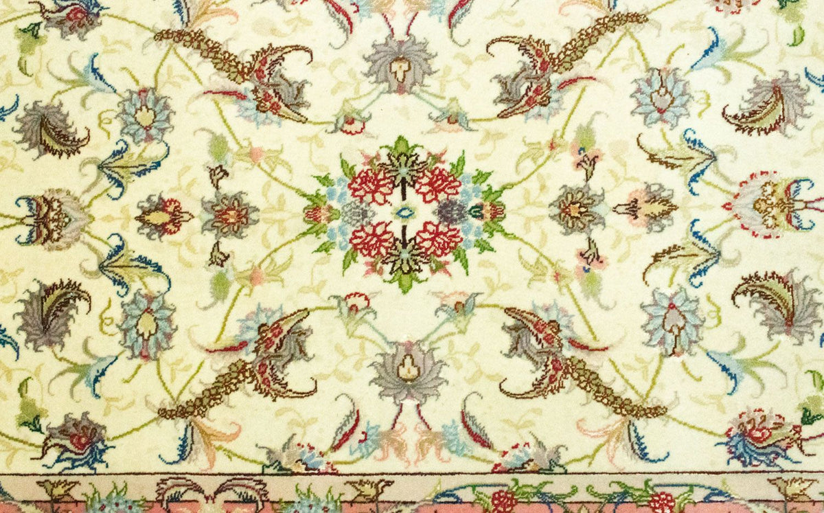 Tapis de couloir Tapis persan - Tabriz - Royal - 317 x 78 cm - beige