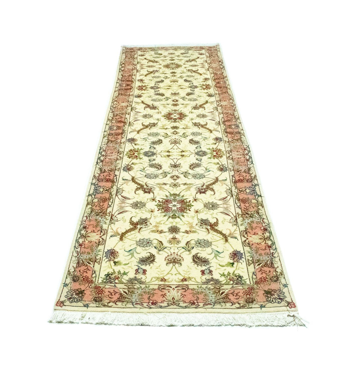 Tapis de couloir Tapis persan - Tabriz - Royal - 317 x 78 cm - beige