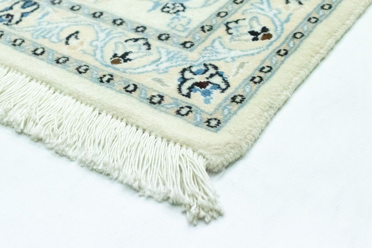 Tapis de couloir Tapis persan - Nain - 194 x 79 cm - blanc naturel