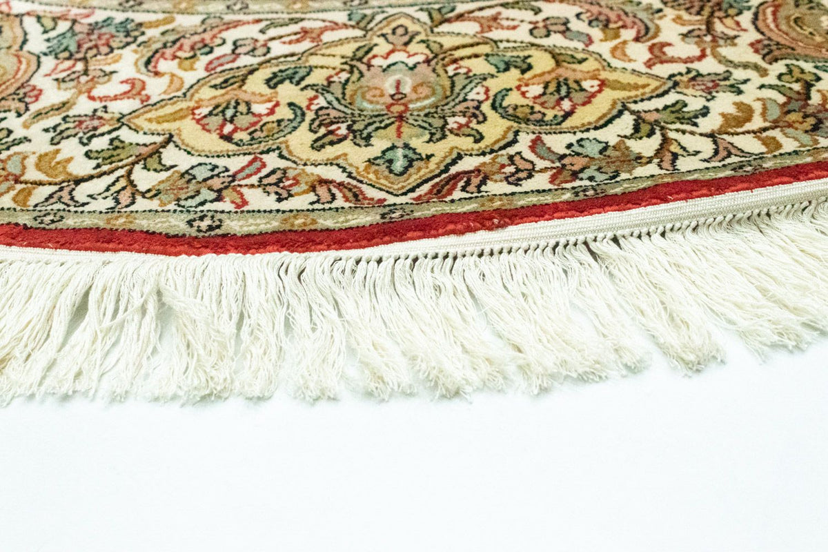 Tapis en soie - Soie du Cachemire carré - 158 x 150 cm - rouge