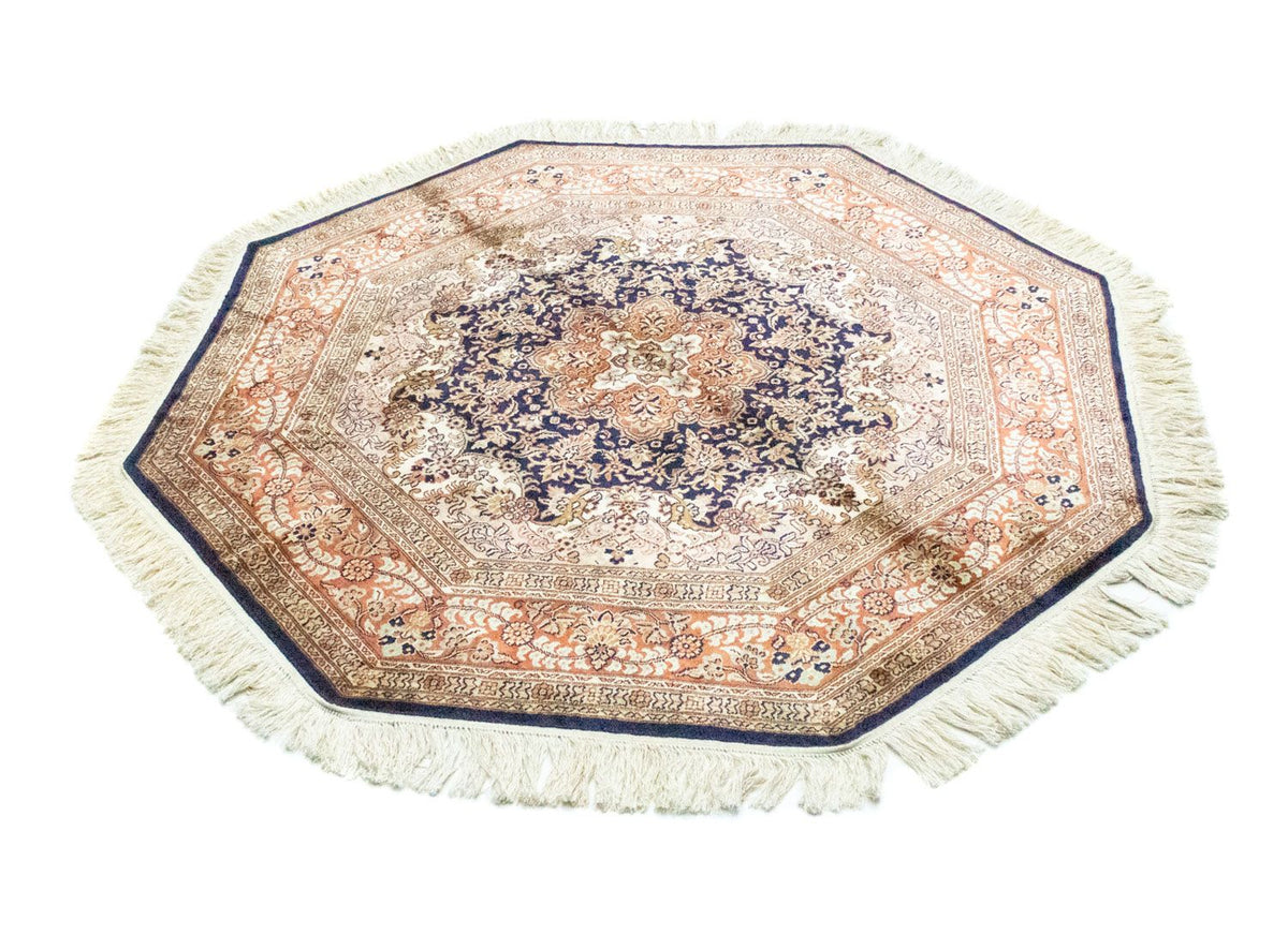 Tapis en soie - Soie du Cachemire originale - 127 x 125 cm - bleu