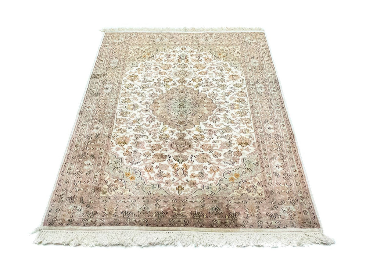 Tapis en soie - Soie du Cachemire - 159 x 94 cm - beige