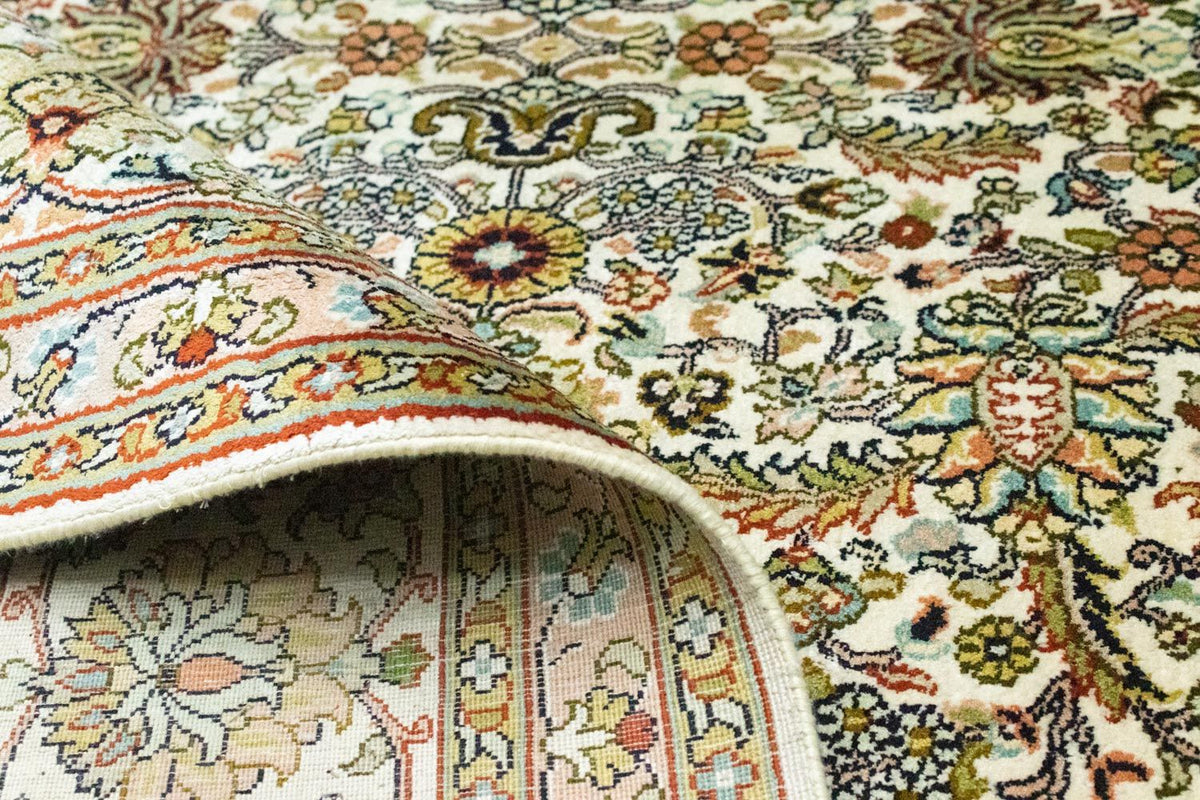Tapis en soie - Soie du Cachemire - 274 x 184 cm - beige