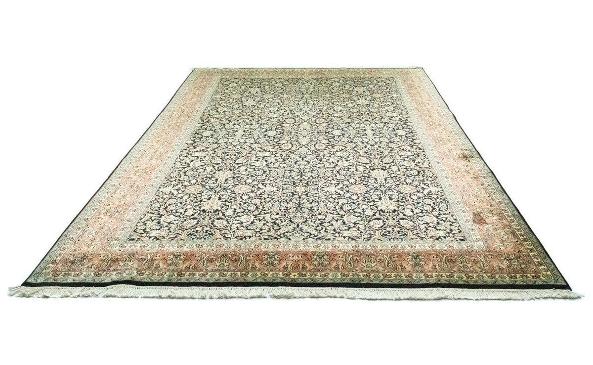 Tapis en soie - Soie du Cachemire - 315 x 214 cm - bleu