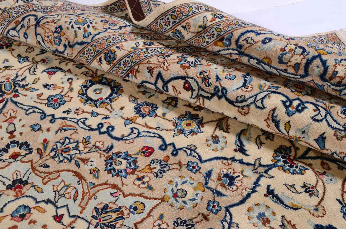 Tapis persan - Keshan - 379 x 241 cm - beige