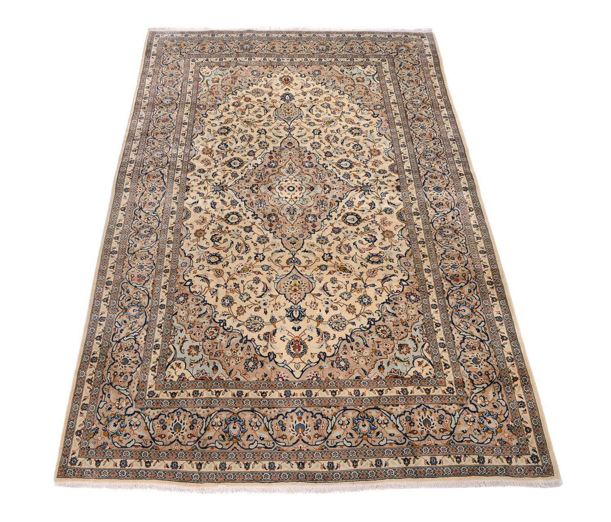 Tapis persan - Keshan - 379 x 241 cm - beige