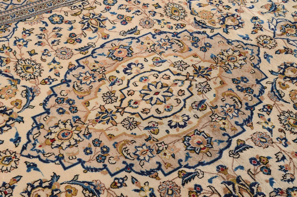 Tapis persan - Keshan - 305 x 198 cm - beige