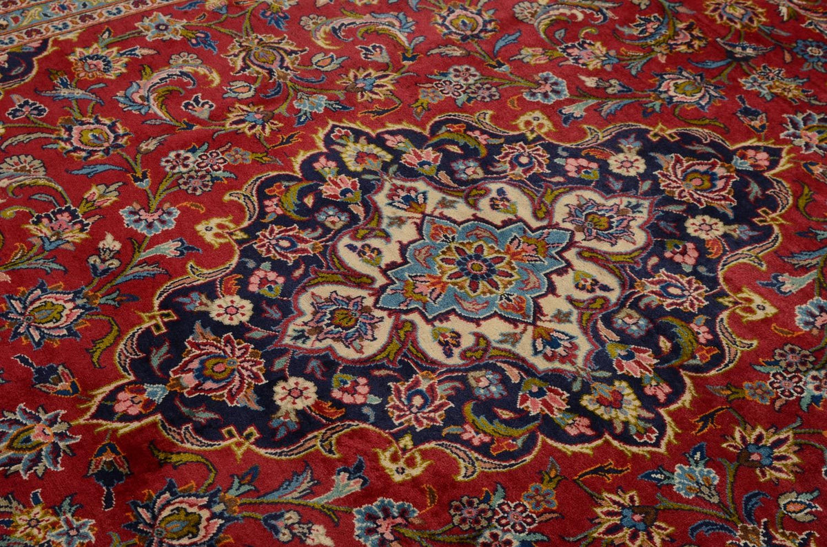 Tapis persan - Keshan - 353 x 244 cm - rouge