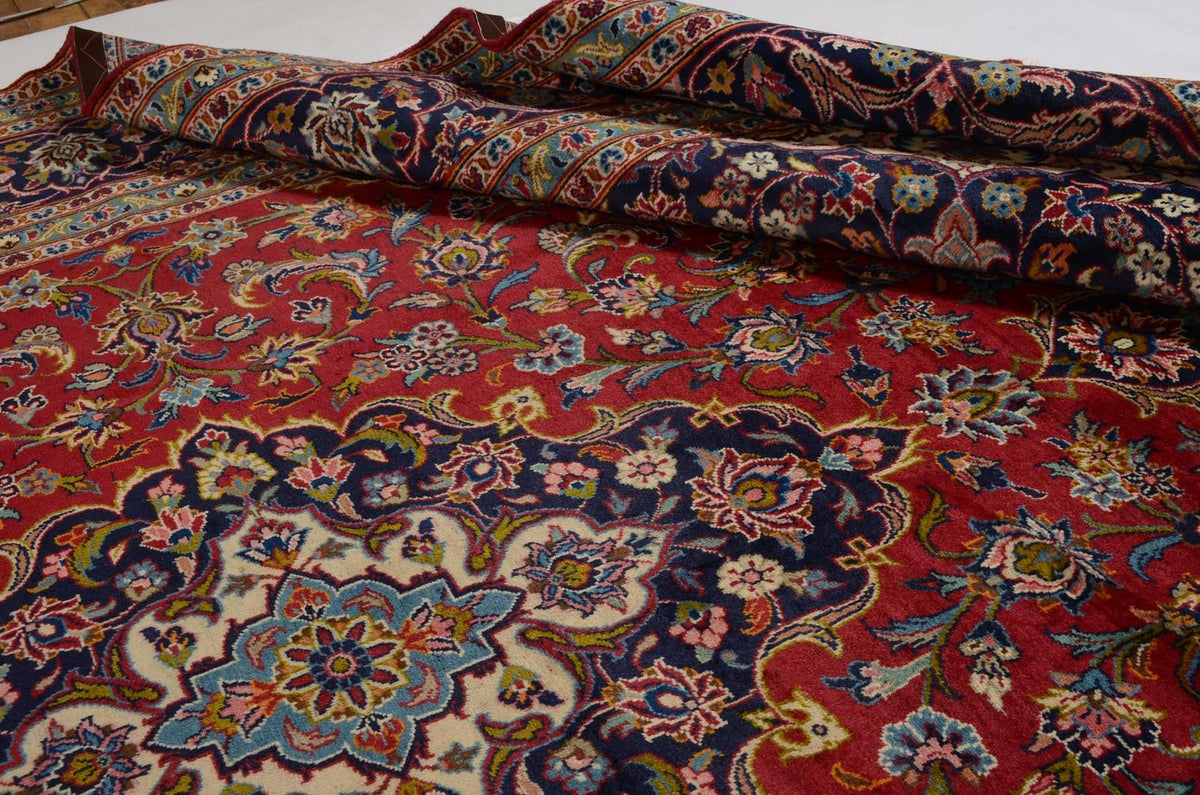 Tapis persan - Keshan - 353 x 244 cm - rouge