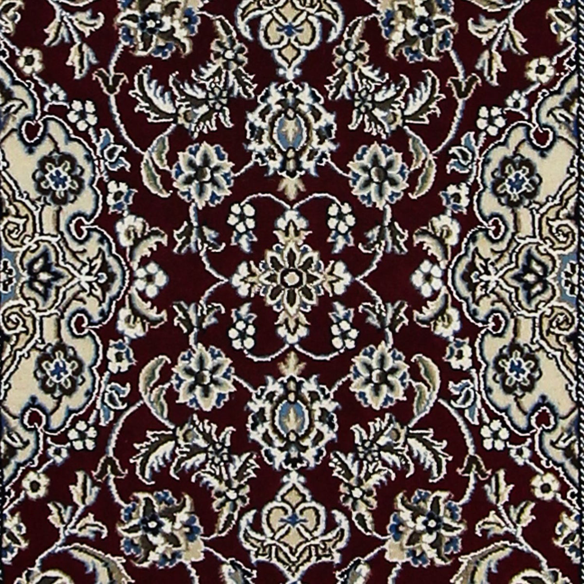Tapis de couloir Tapis persan - Nain - Royal - 197 x 62 cm - bleu foncé