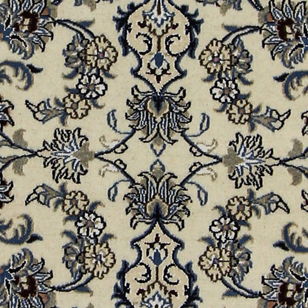Tapis de couloir Tapis persan - Nain - Royal - 198 x 80 cm - beige