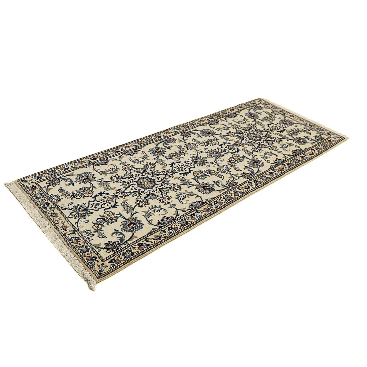 Tapis de couloir Tapis persan - Nain - Royal - 198 x 80 cm - beige