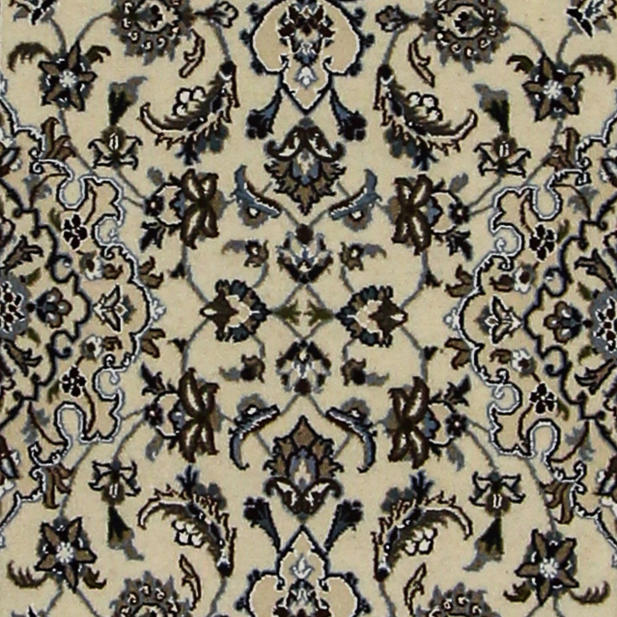 Tapis de couloir Tapis persan - Nain - Royal - 199 x 62 cm - beige