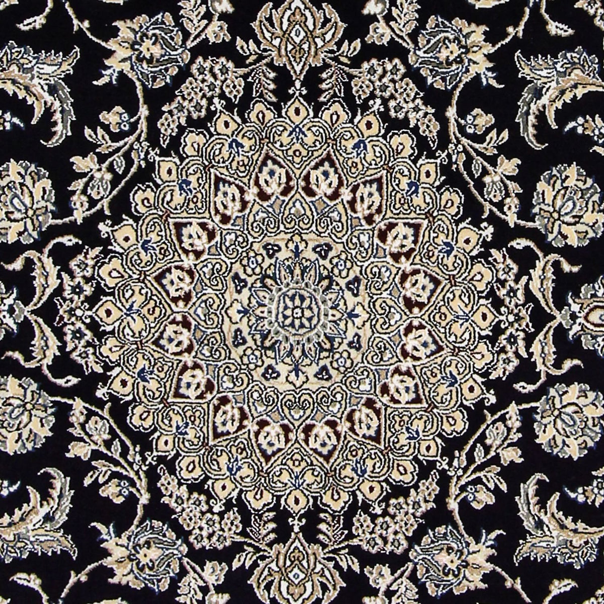 Tapis persan - Nain - Royal - 249 x 155 cm - bleu foncé