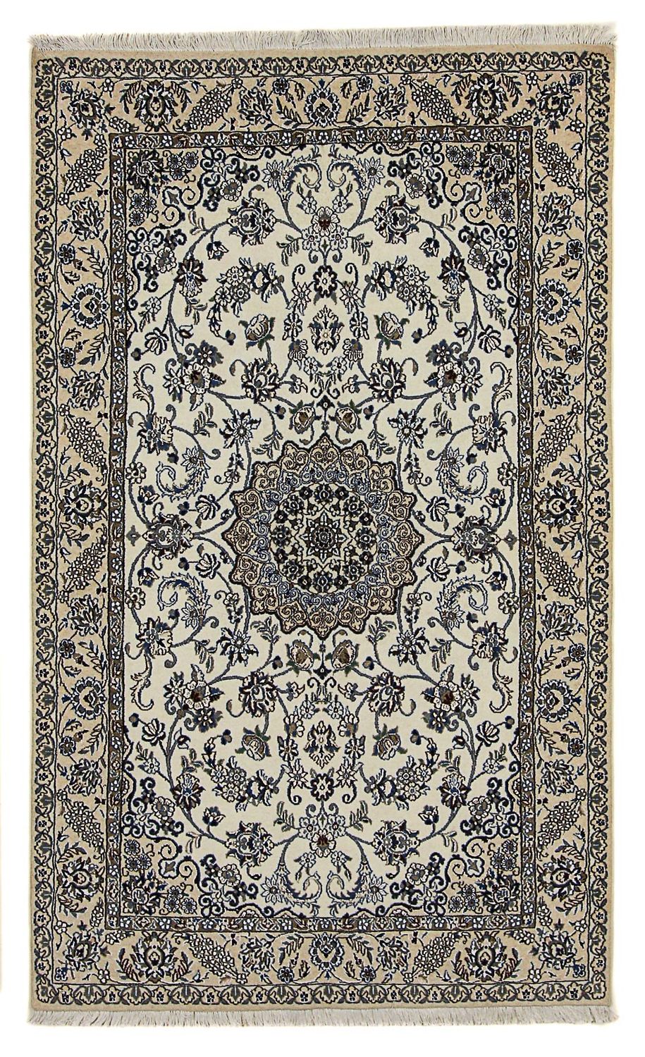 Tapis persan - Nain - Royal - 215 x 126 cm - beige