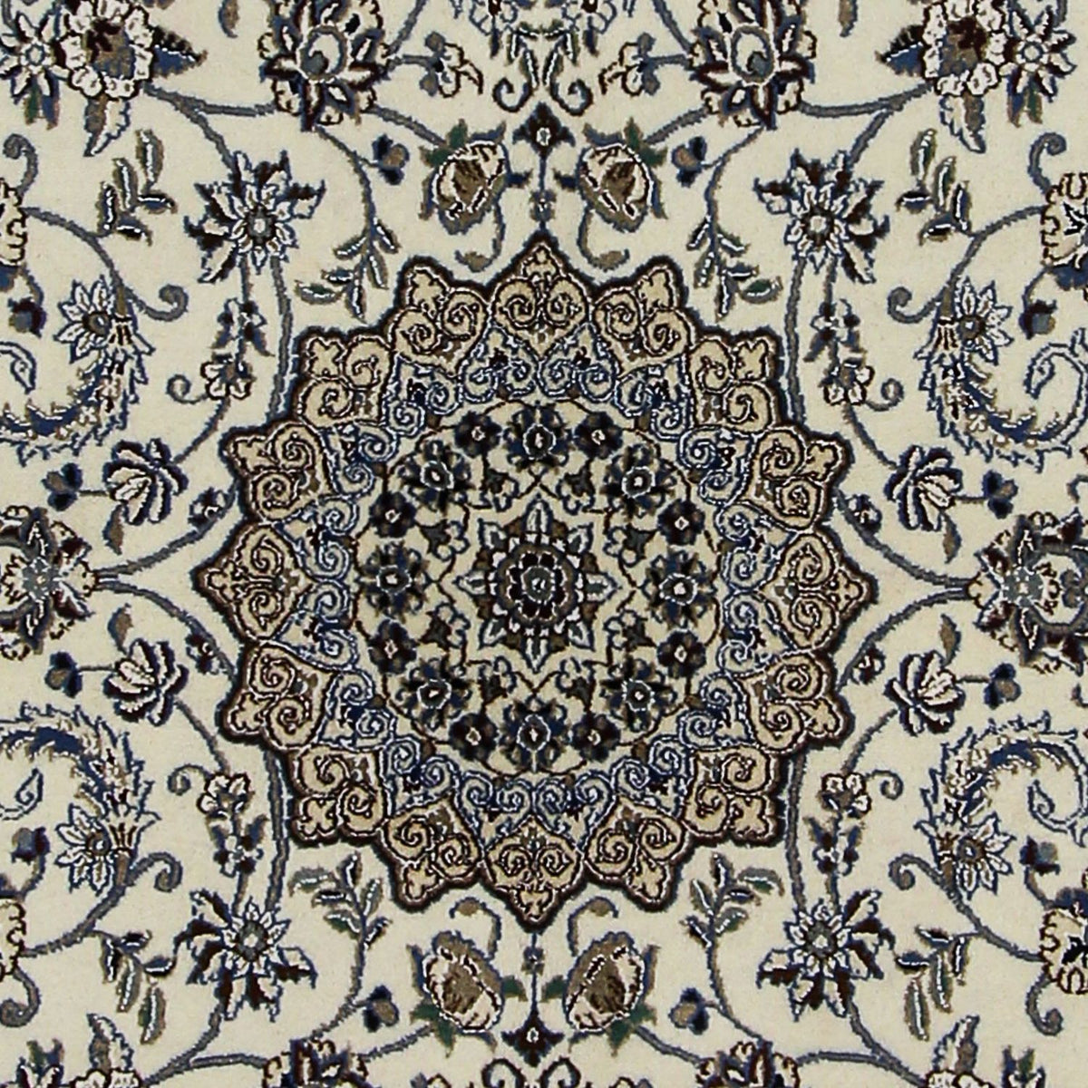 Tapis persan - Nain - Royal - 215 x 126 cm - beige