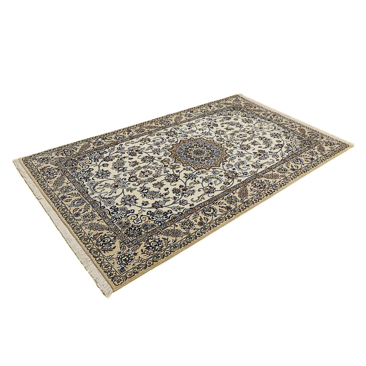 Tapis persan - Nain - Royal - 215 x 126 cm - beige