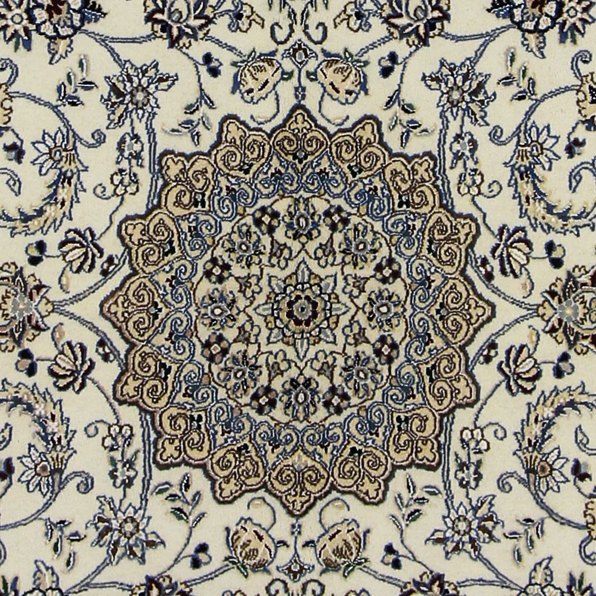 Tapis persan - Nain - Royal - 211 x 133 cm - beige