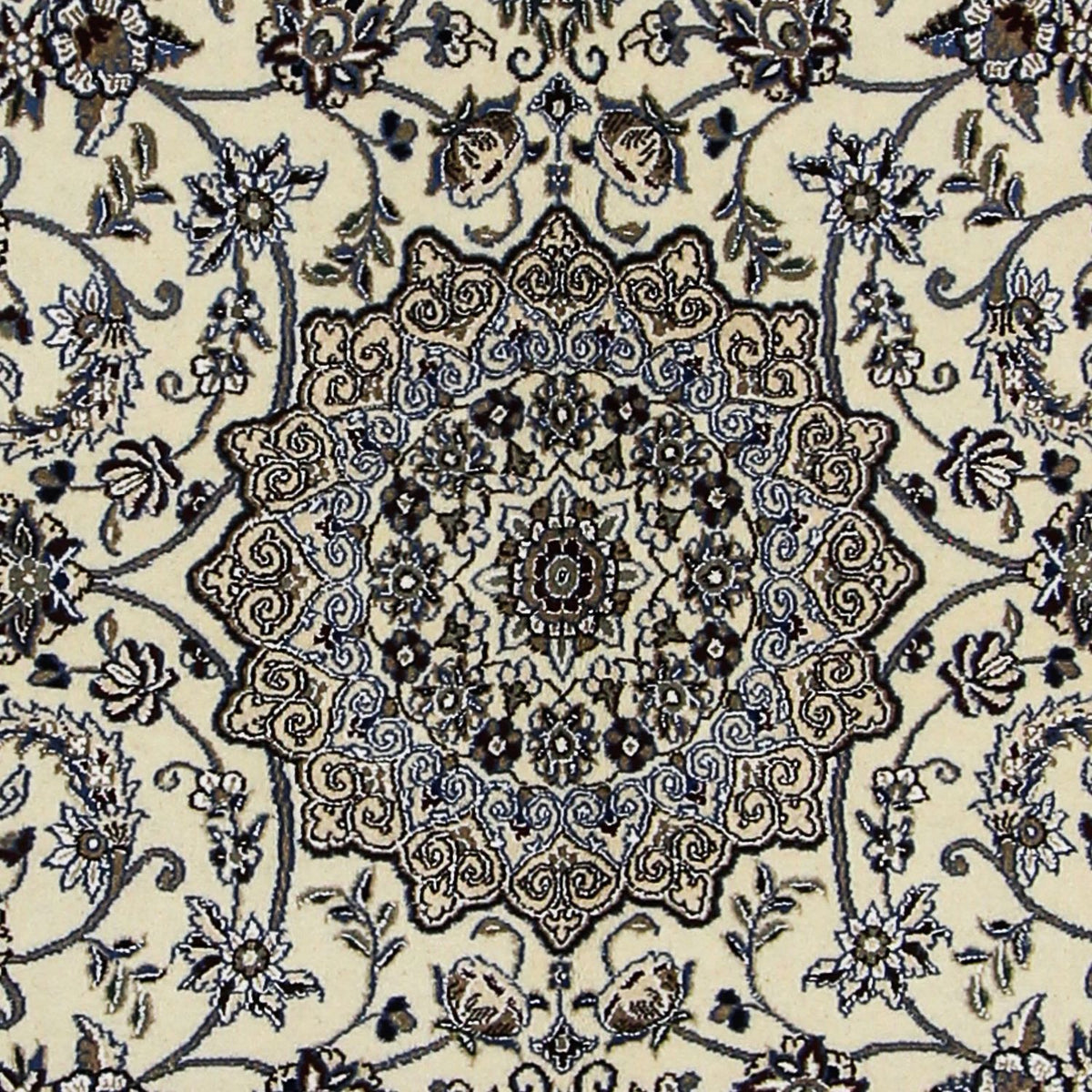 Tapis persan - Nain - Royal - 206 x 130 cm - beige