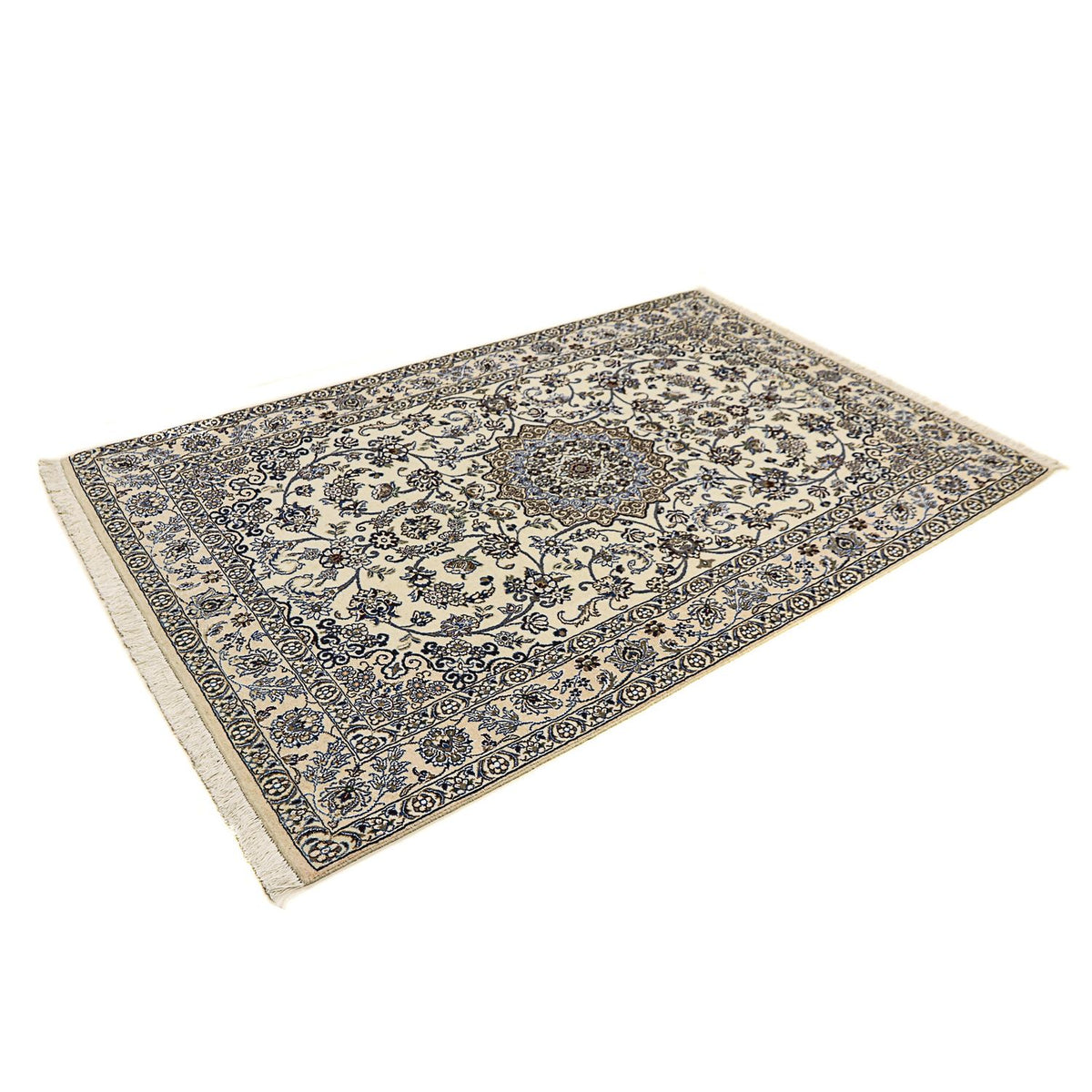 Tapis persan - Nain - Royal - 206 x 130 cm - beige