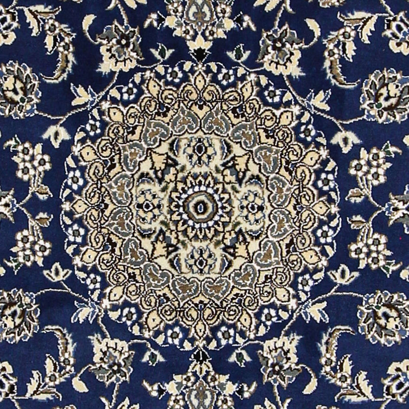 Tapis persan - Nain - Royal - 179 x 117 cm - bleu foncé
