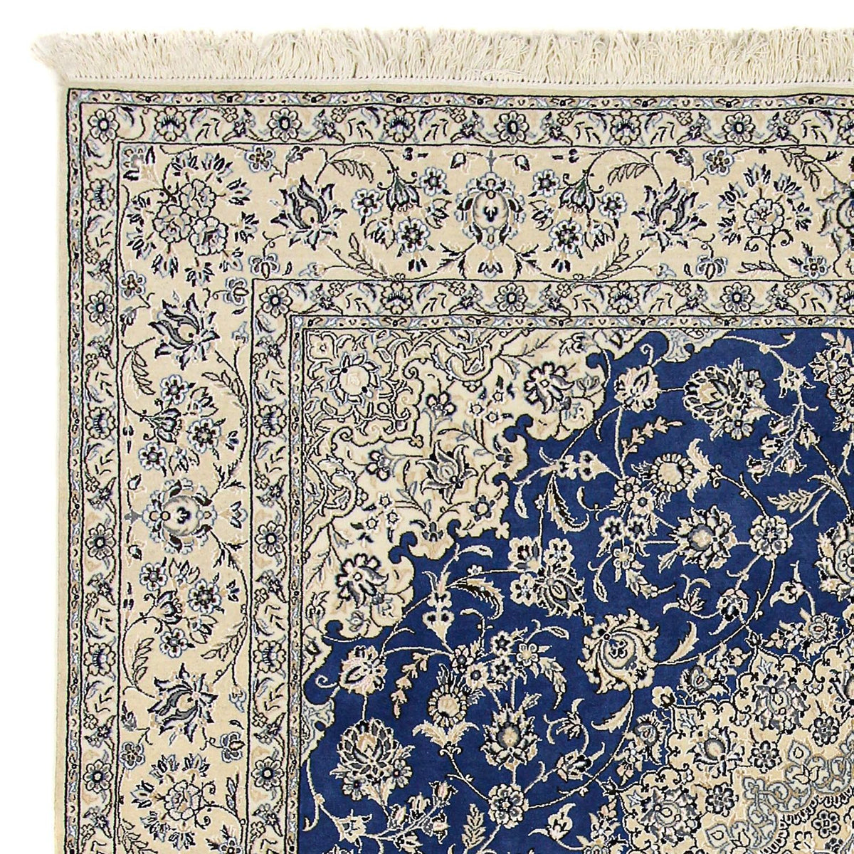 Tapis persan - Nain - Royal carré - 250 x 250 cm - bleu