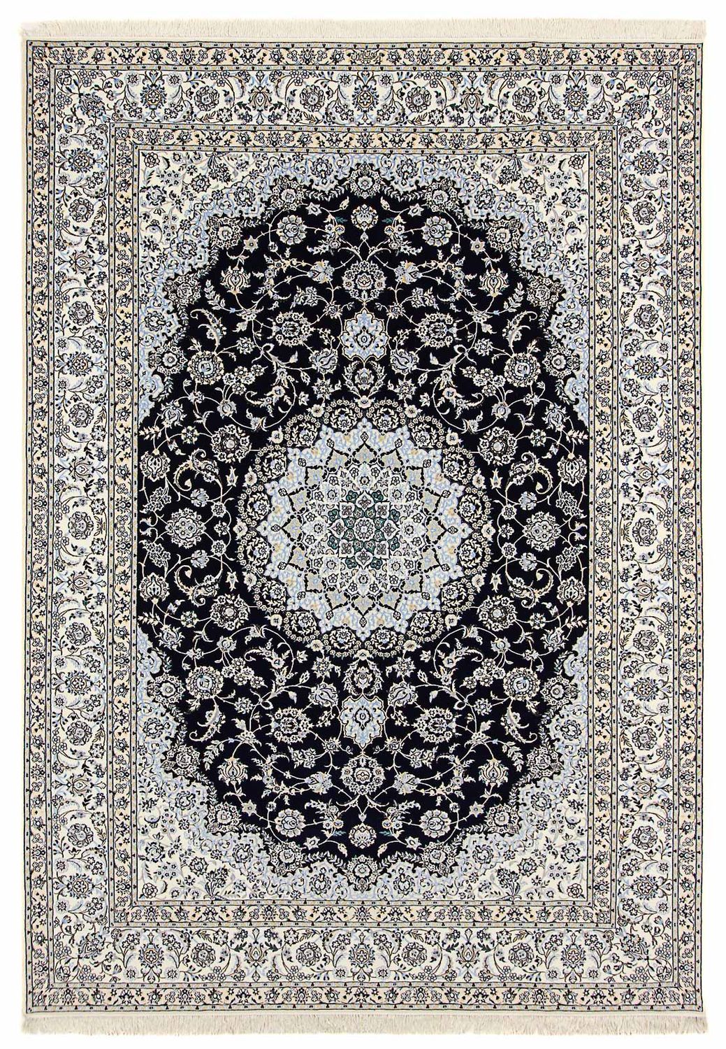 Tapis persan - Nain - Premium - 358 x 254 cm - bleu foncé