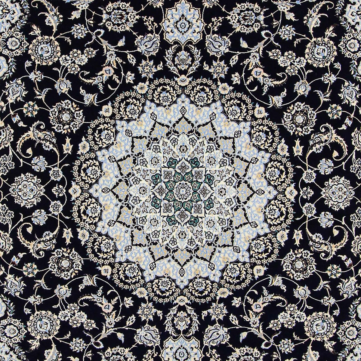 Tapis persan - Nain - Premium - 358 x 254 cm - bleu foncé