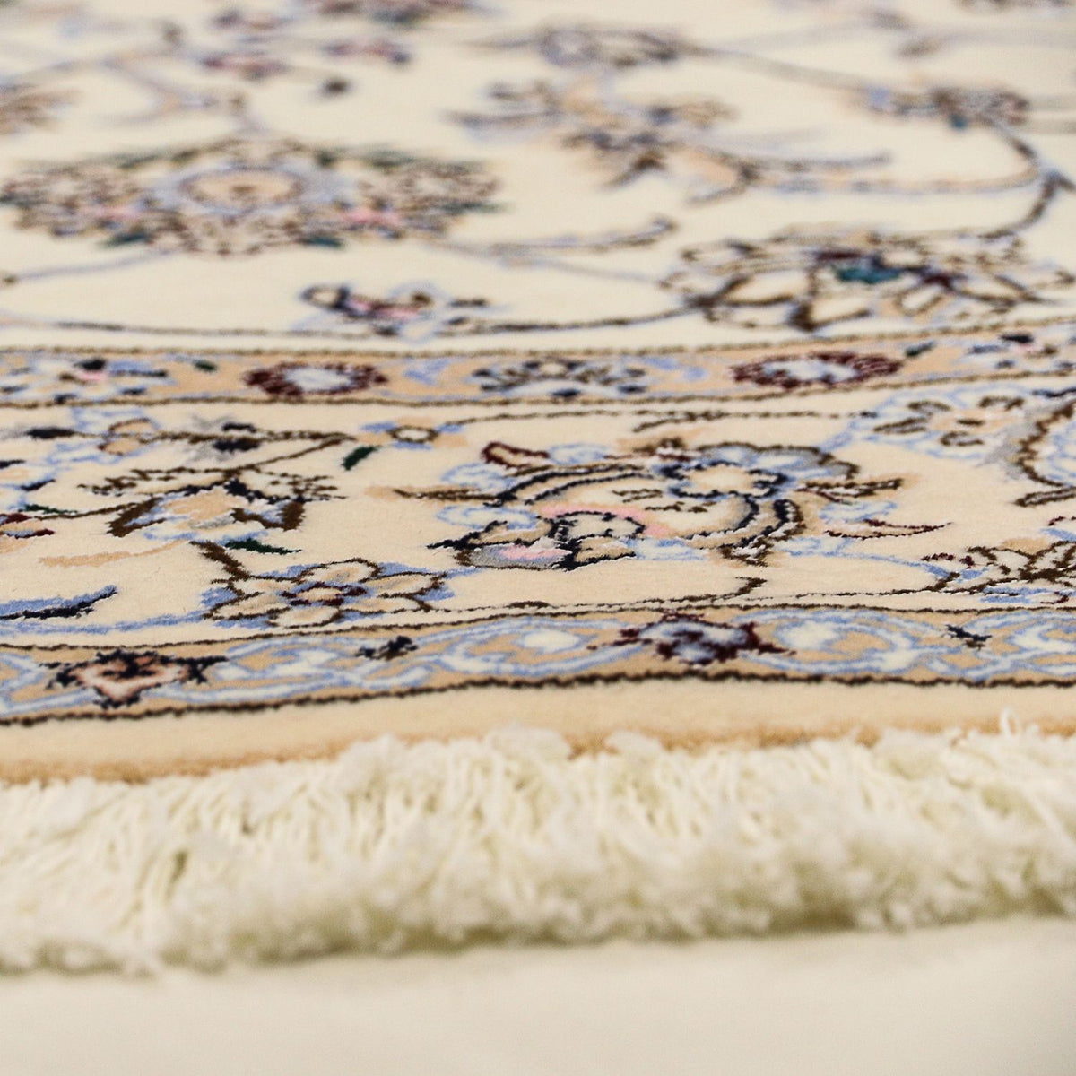 Tapis persan - Nain - Premium ronde - 200 x 200 cm - beige