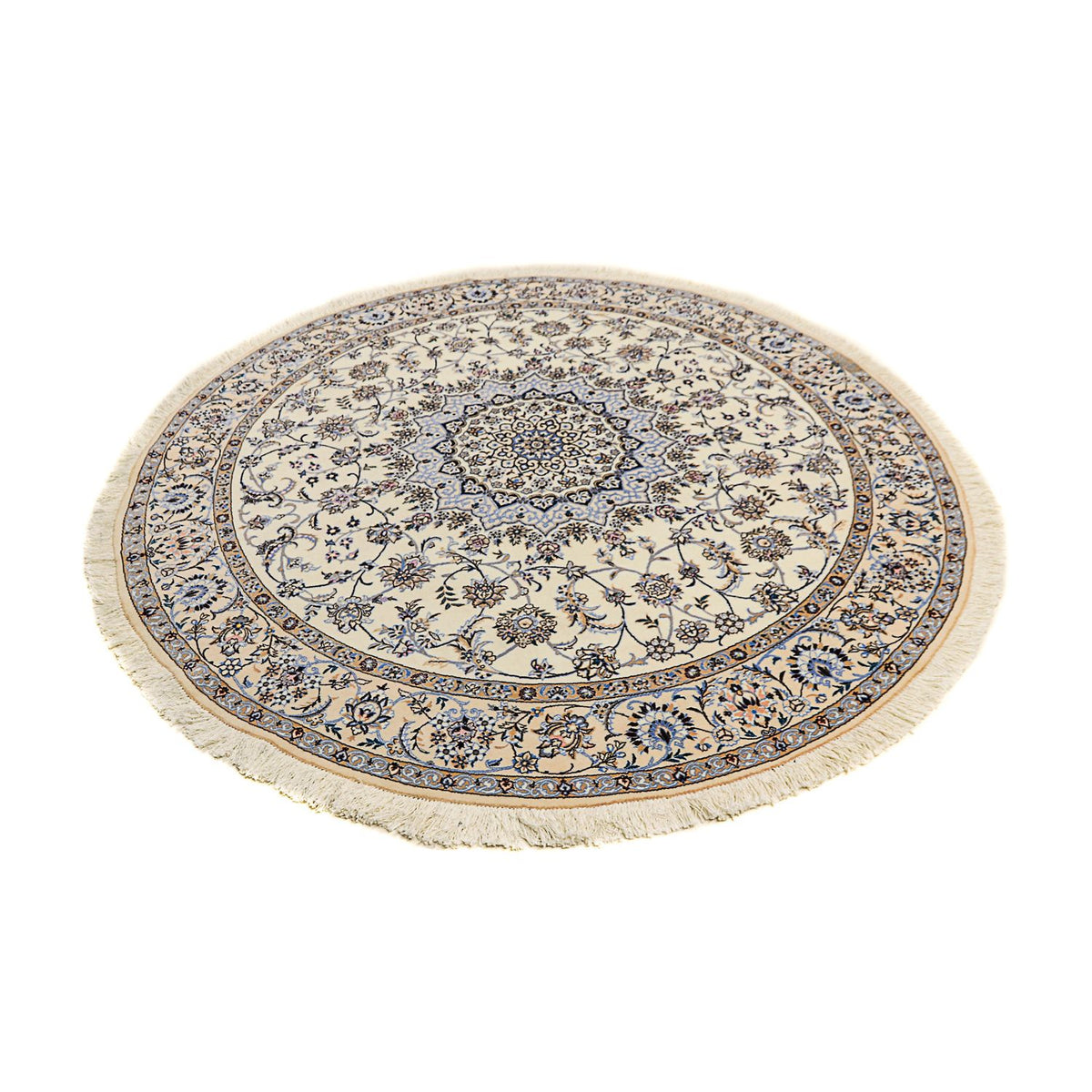 Tapis persan - Nain - Premium ronde - 200 x 200 cm - beige