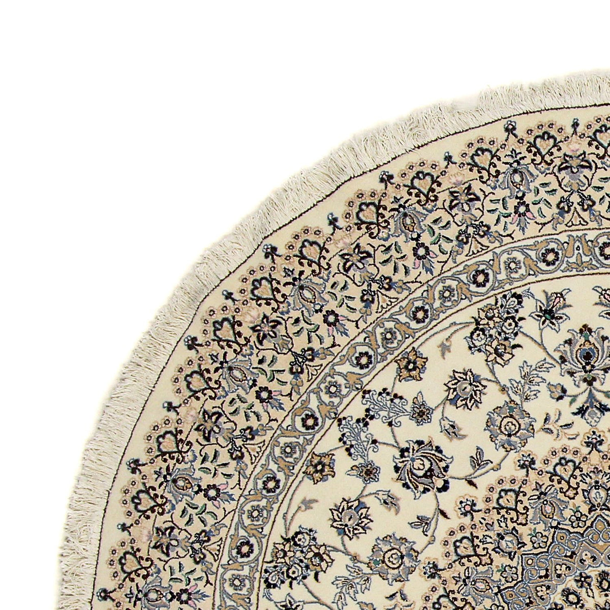 Tapis persan - Nain - Royal ronde - 200 x 200 cm - beige