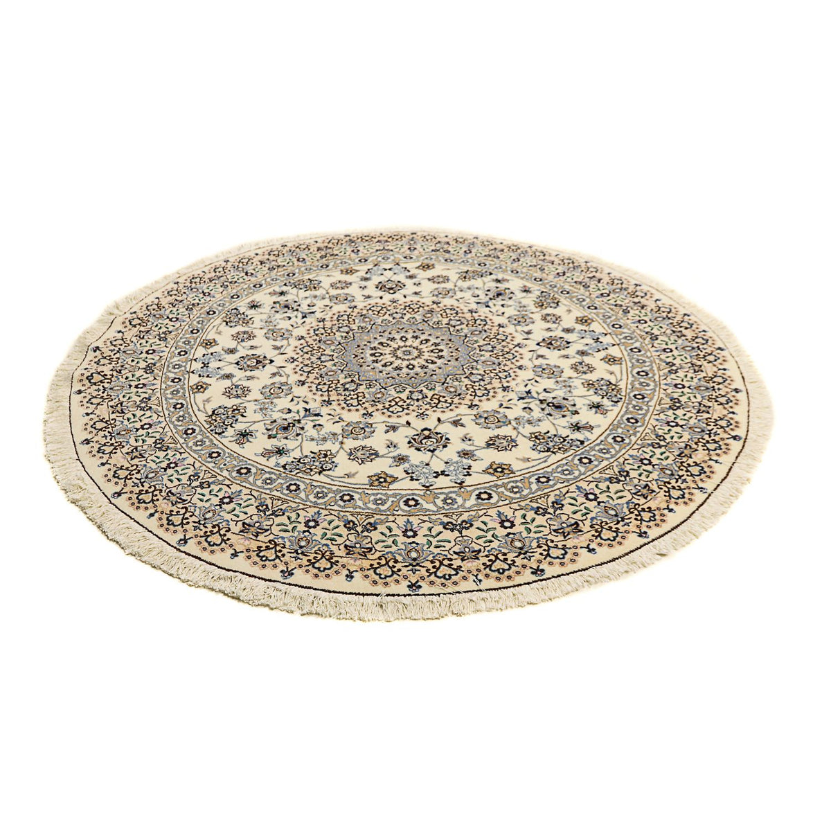 Tapis persan - Nain - Royal ronde - 200 x 200 cm - beige