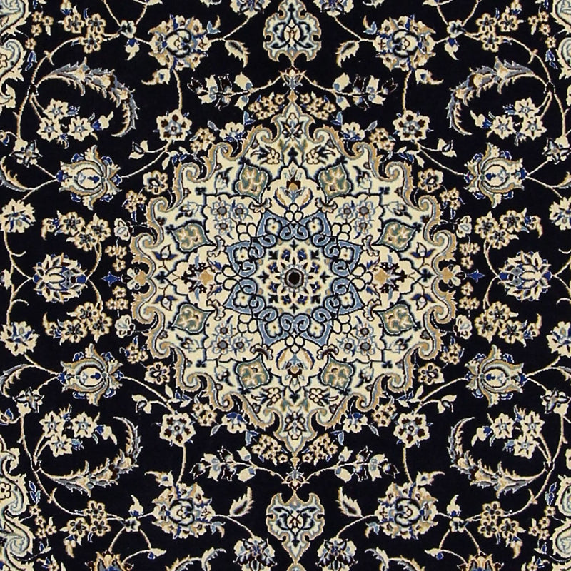 Tapis persan - Nain - Premium - 155 x 108 cm - bleu foncé
