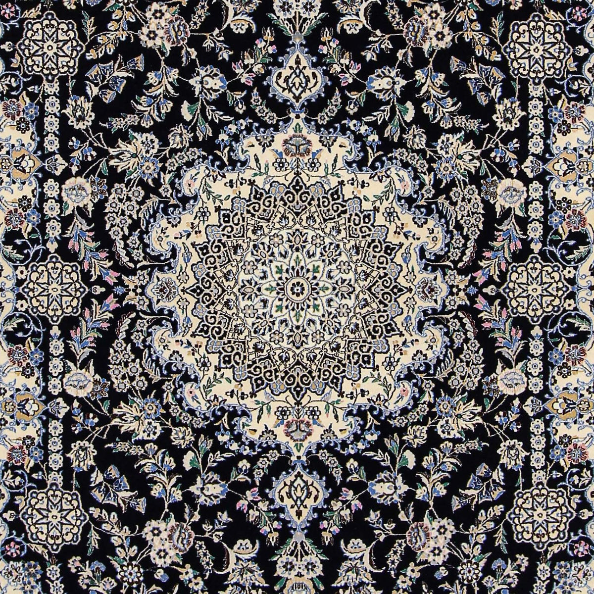 Tapis persan - Nain - Premium - 246 x 162 cm - bleu foncé