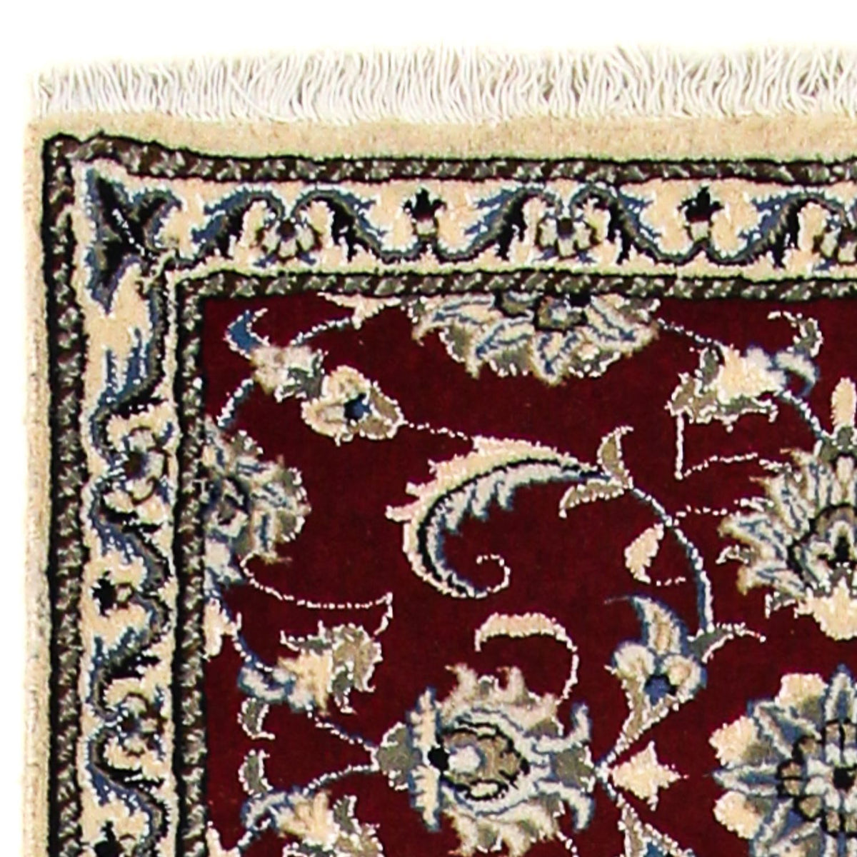 Tapis de couloir Tapis persan - Nain - 265 x 80 cm - rouge foncé