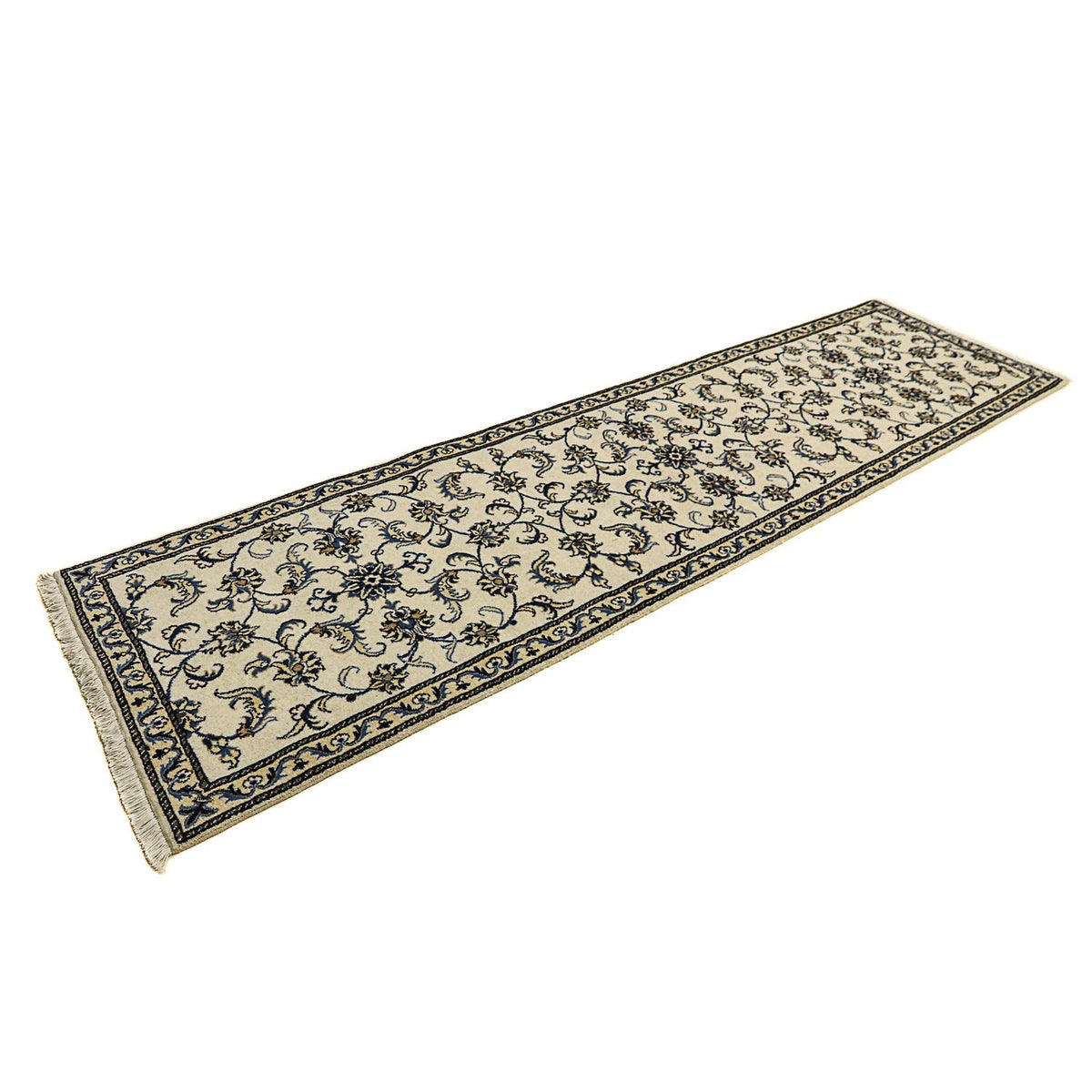 Tapis de couloir Tapis persan - Nain - 290 x 78 cm - beige