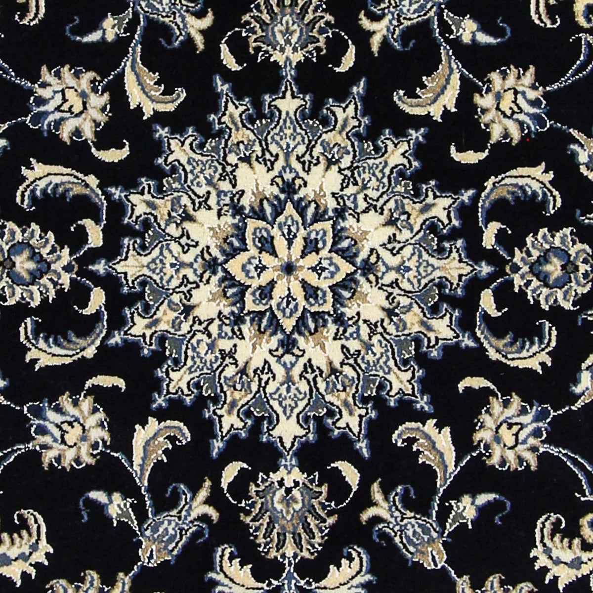 Tapis persan - Nain - 200 x 120 cm - bleu foncé