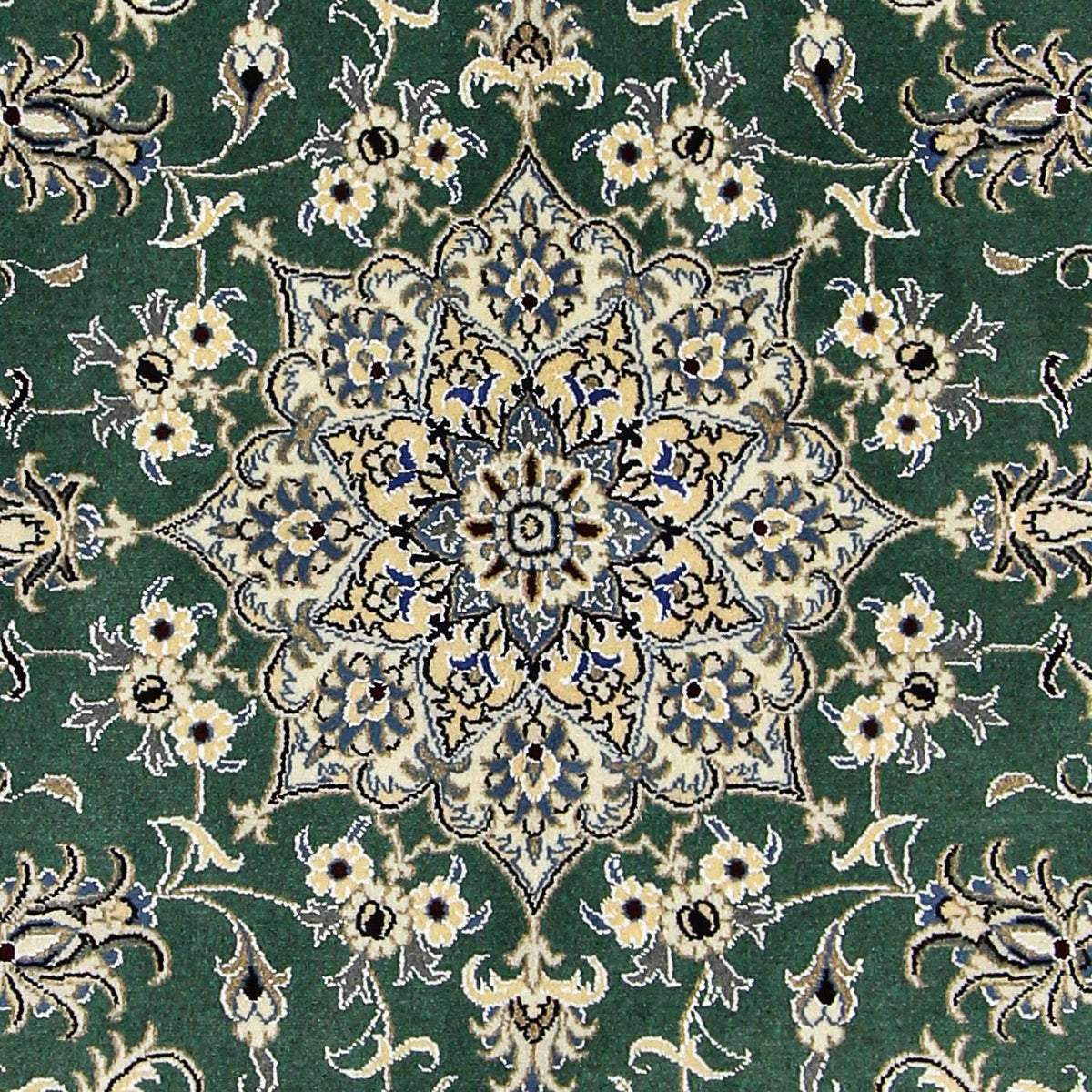 Tapis persan - Nain - 237 x 168 cm - vert foncé
