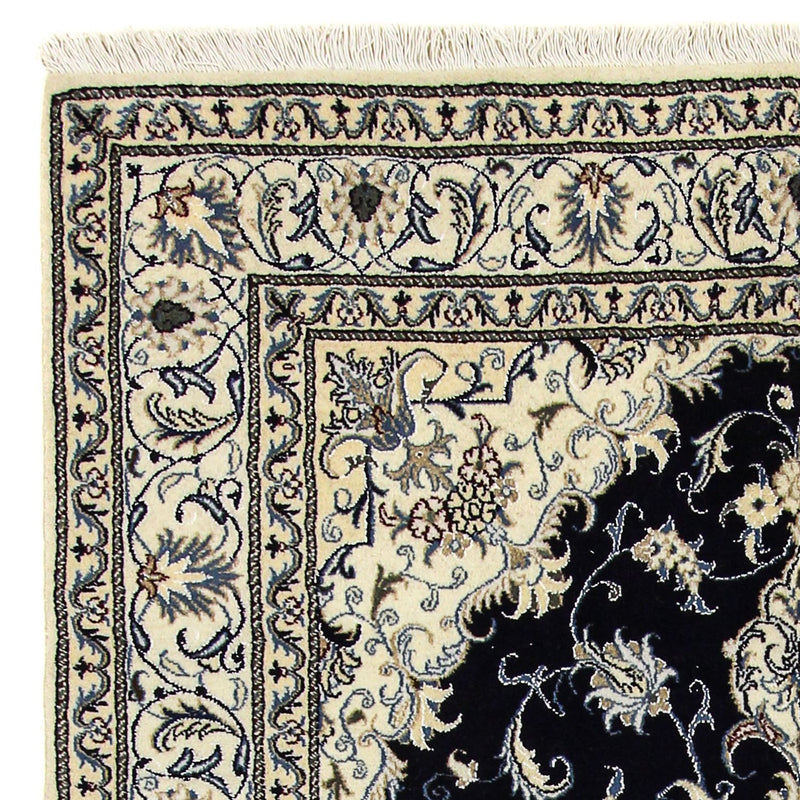 Tapis persan - Nain - 242 x 166 cm - bleu foncé