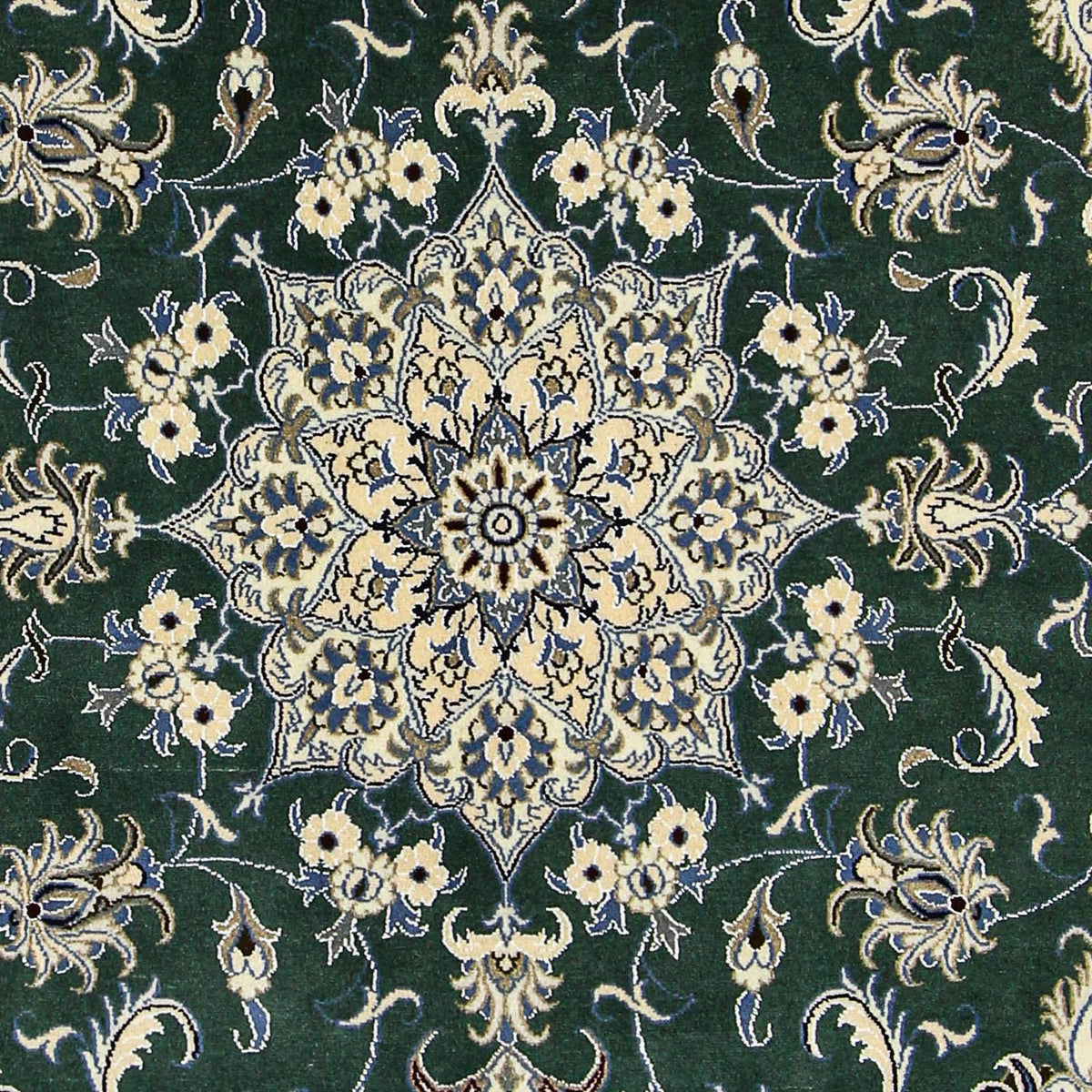 Tapis persan - Nain - 245 x 170 cm - vert foncé