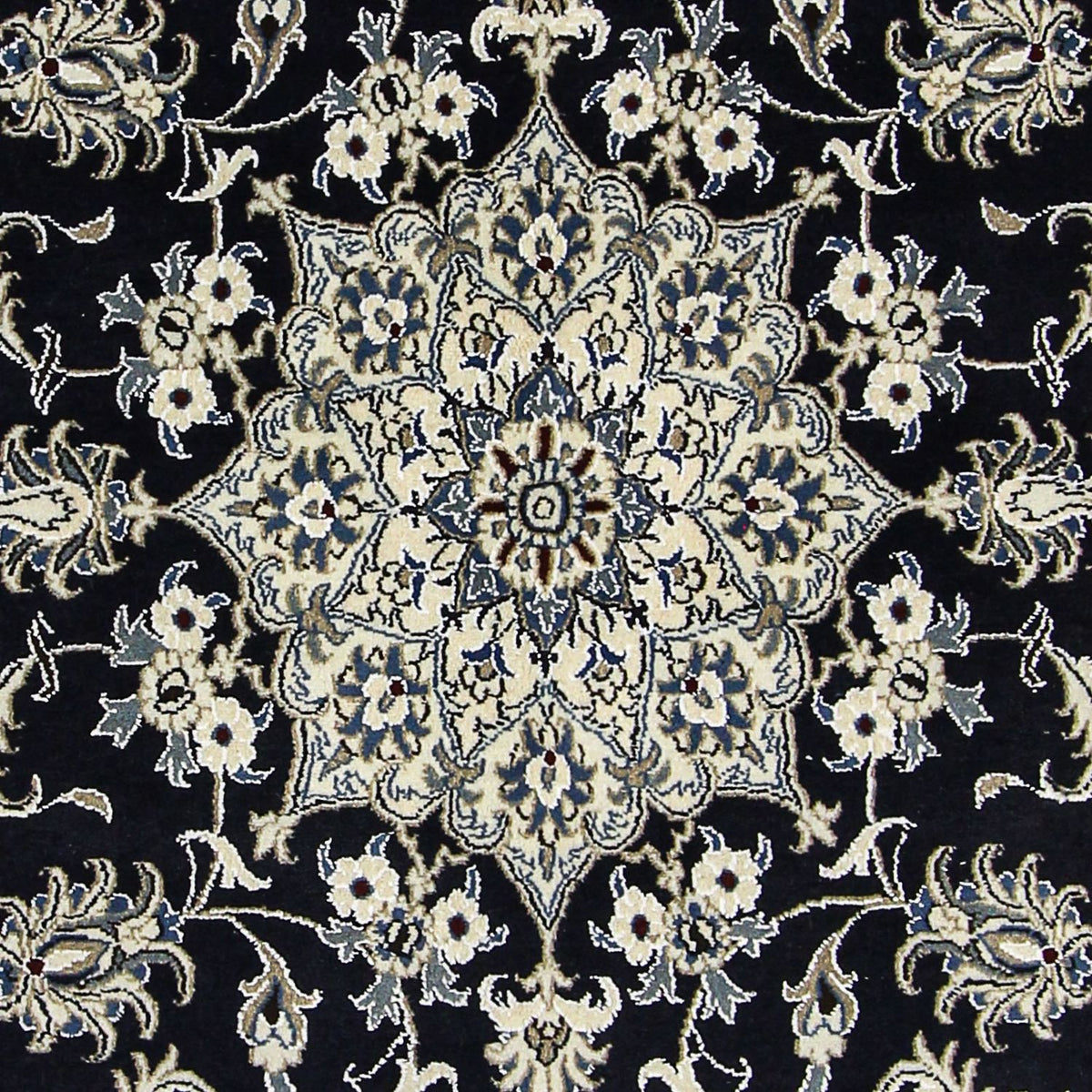 Tapis persan - Nain - 246 x 164 cm - bleu foncé
