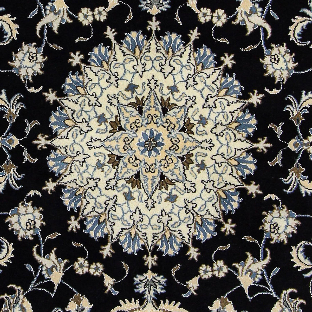 Tapis persan - Nain - 240 x 170 cm - bleu foncé